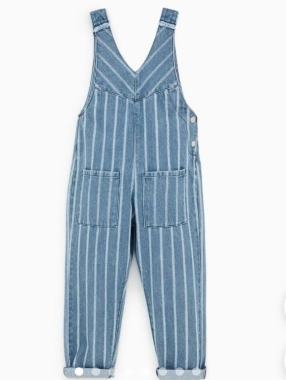 Zara Striped Denim Romper